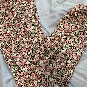 Floral flare pants